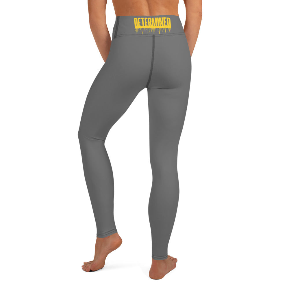 Determined Drip Grey - Yoga Leggings