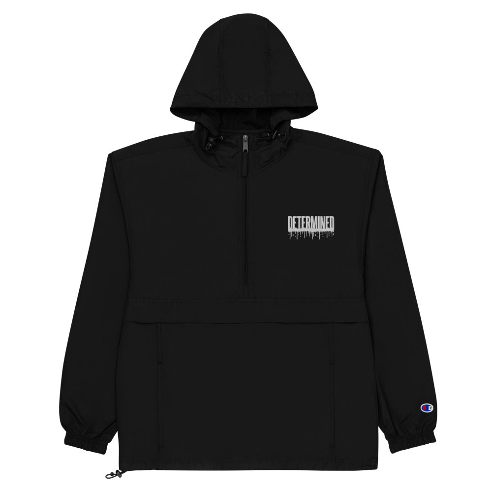 Determined Drip - Embroidered Champion Packable Jacket