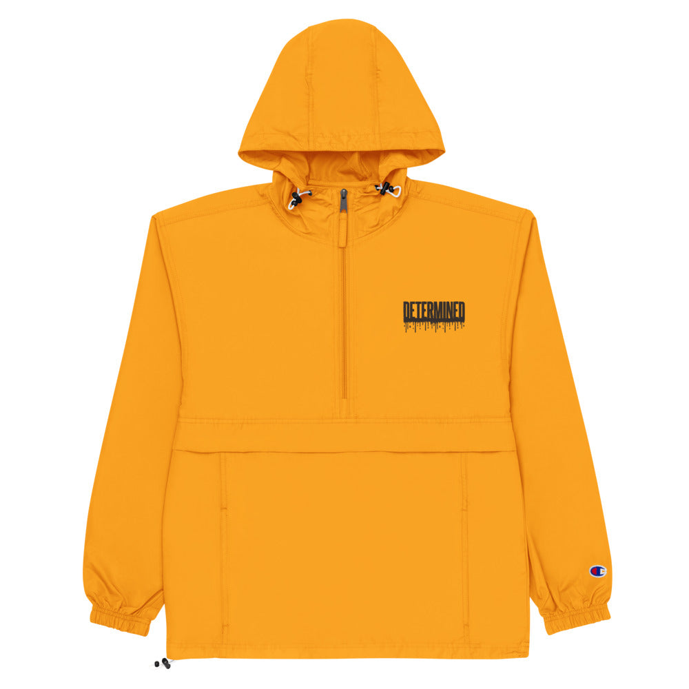 Determined Drip - Embroidered Champion Packable Jacket