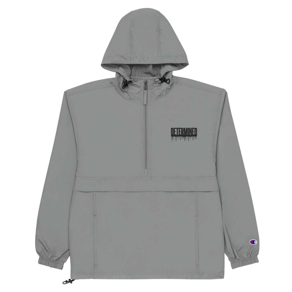 Determined Drip - Embroidered Champion Packable Jacket