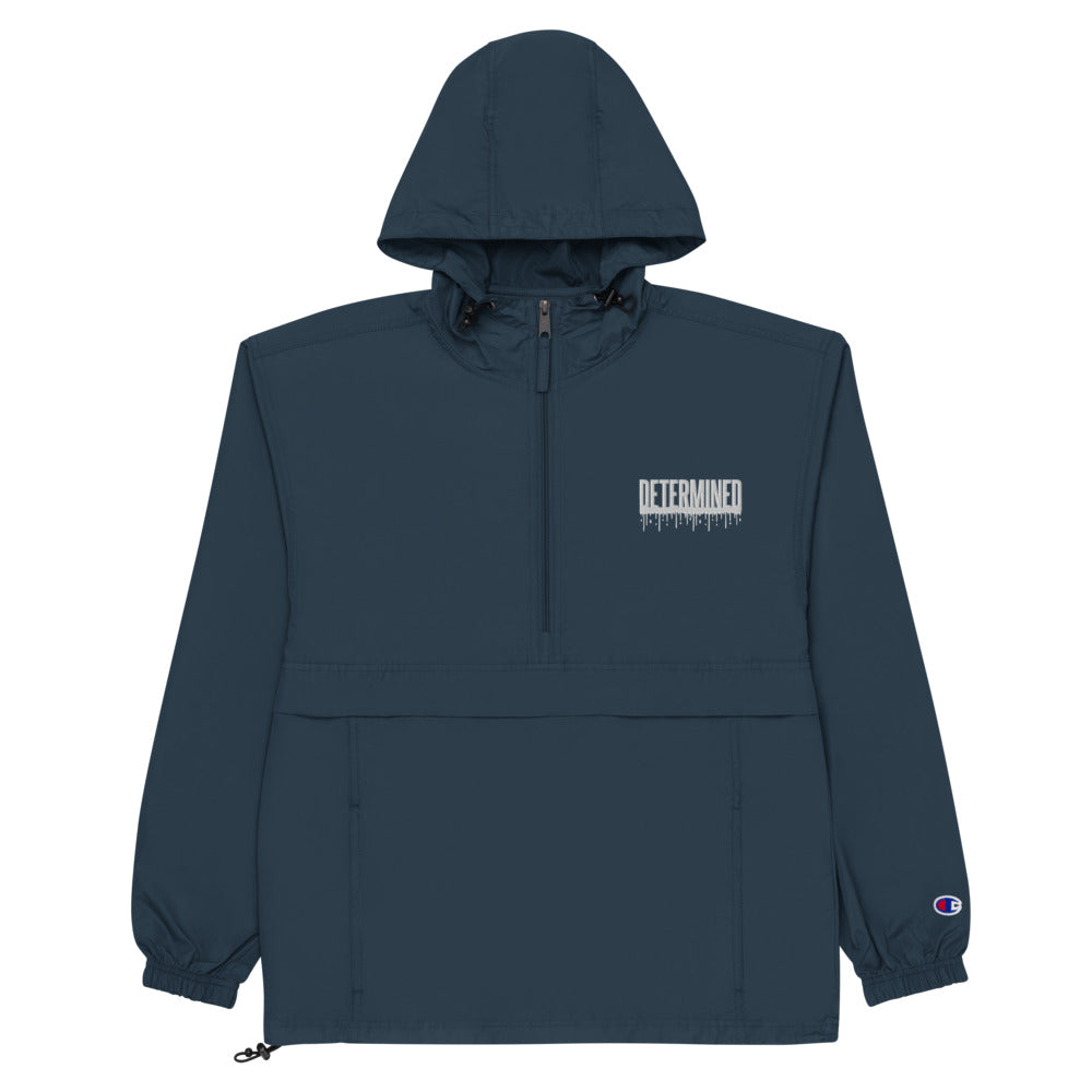 Determined Drip - Embroidered Champion Packable Jacket